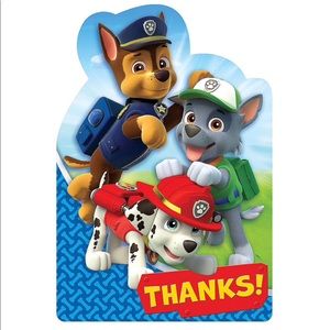 Paw Patrol Thank You Notes - 8 Count